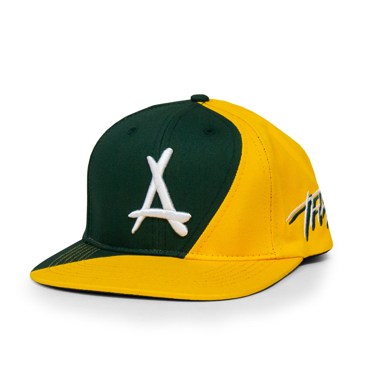 Oakland Oaks ABA Snap Back Hat Cap Green Yellow New Era 59Fifty Retro  Throwback