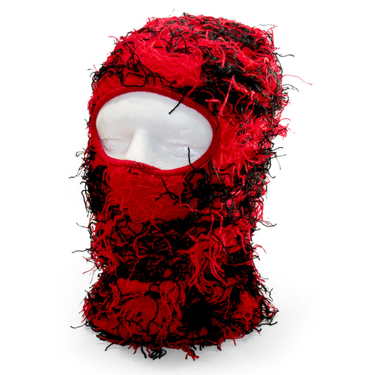 Knitted Distressed Balaclava (BRED)