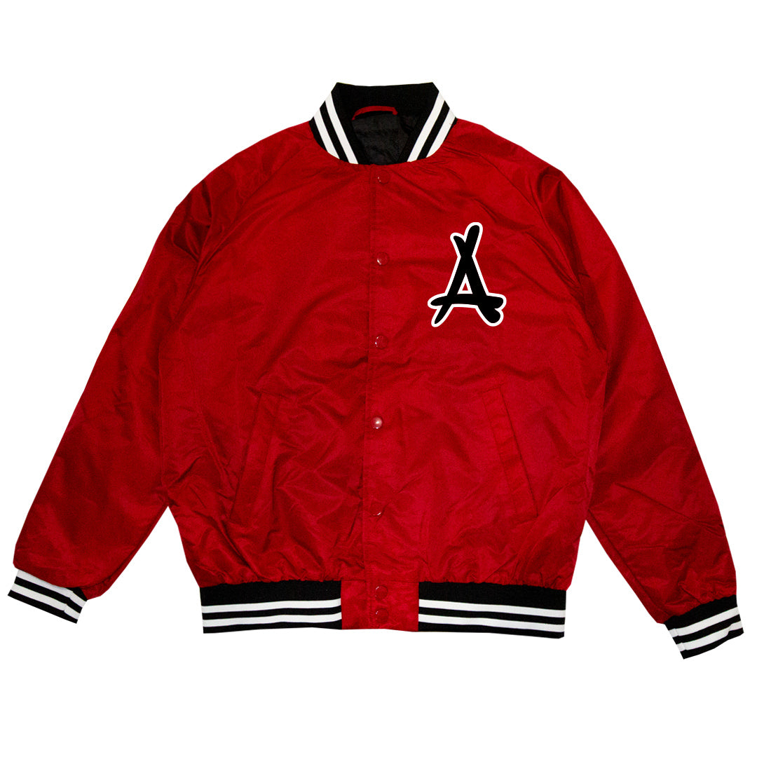 VARSITY A LETTERMAN (RED + BLACK)